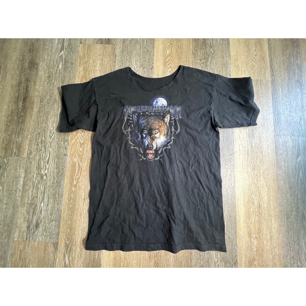 Harley-Davidson‎ Graphic Tee Mens XL Black Good Wolf Macon Georgia Cut Neck